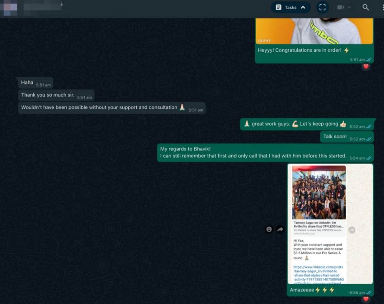 Client chat: team shares its $3.5 million Pre-Series A raise