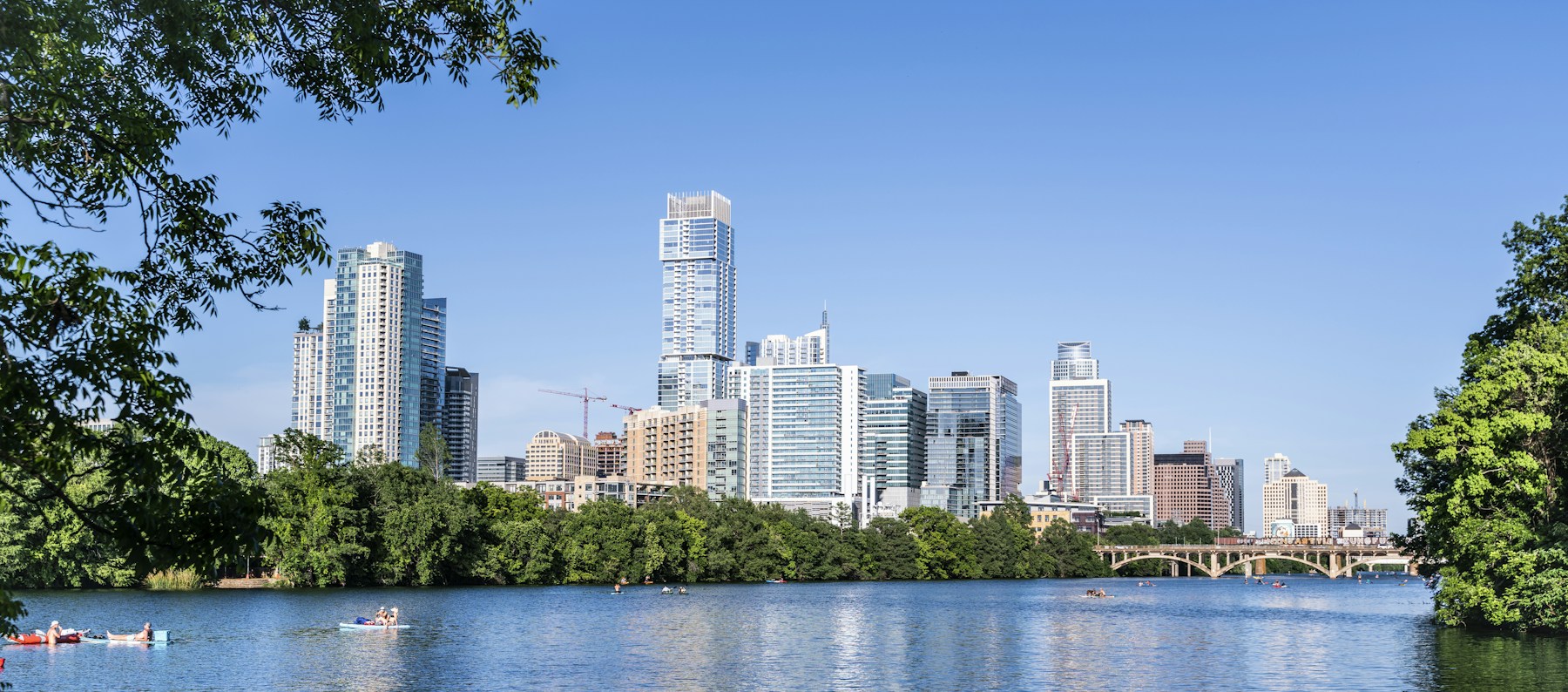Austin skyline across Lady Bird Lake