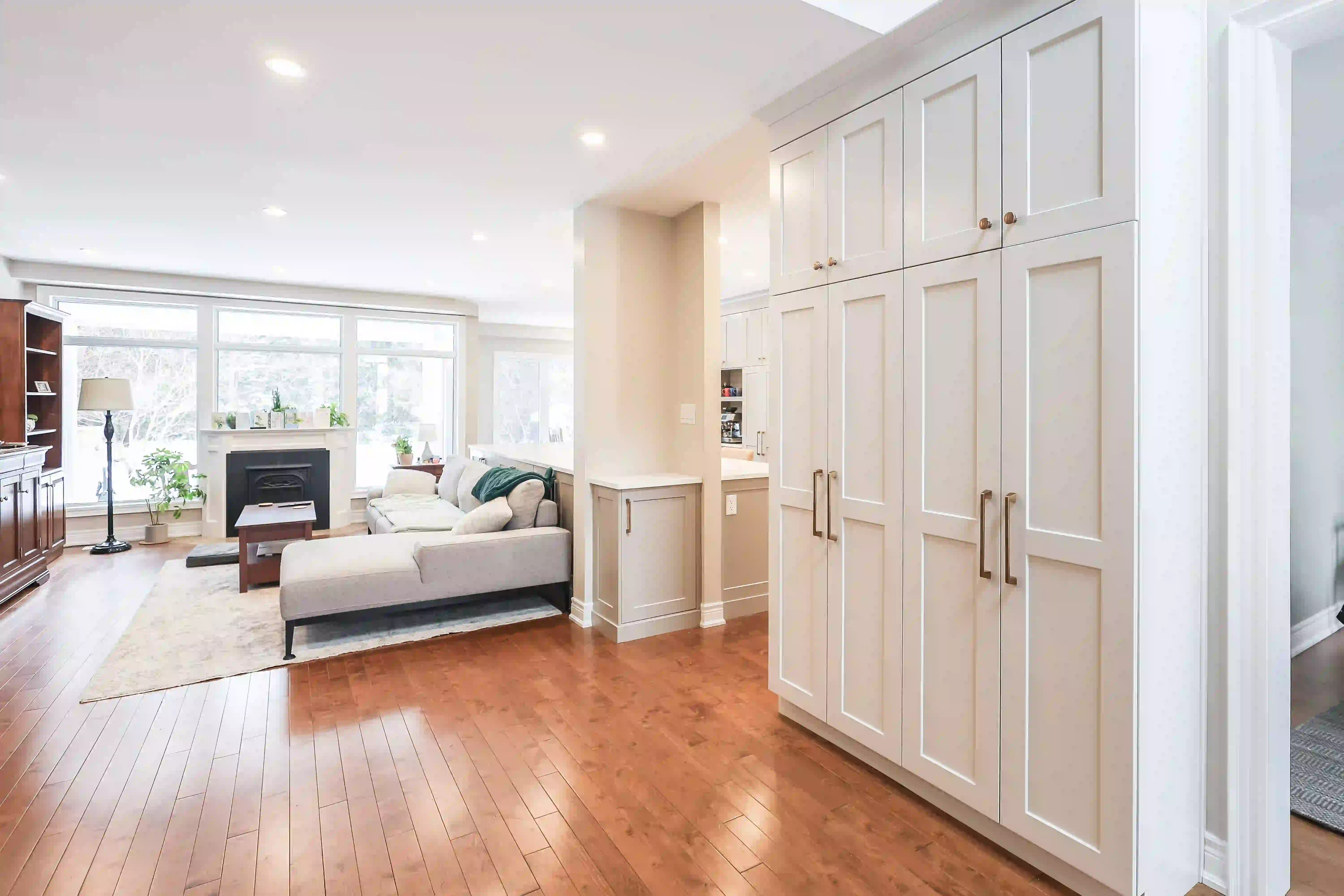 Pantry wall and living room connection