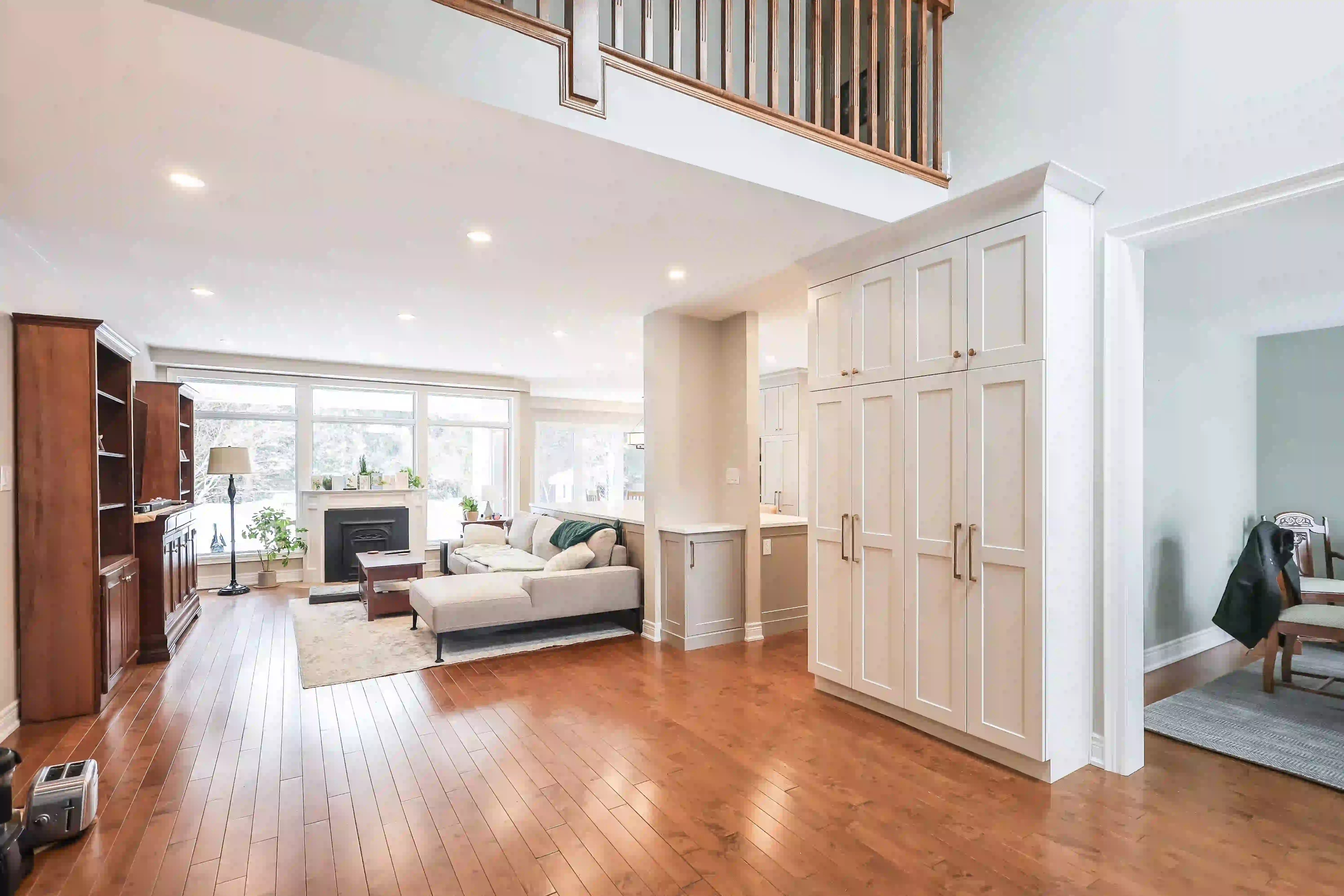 Open kitchen and living room view