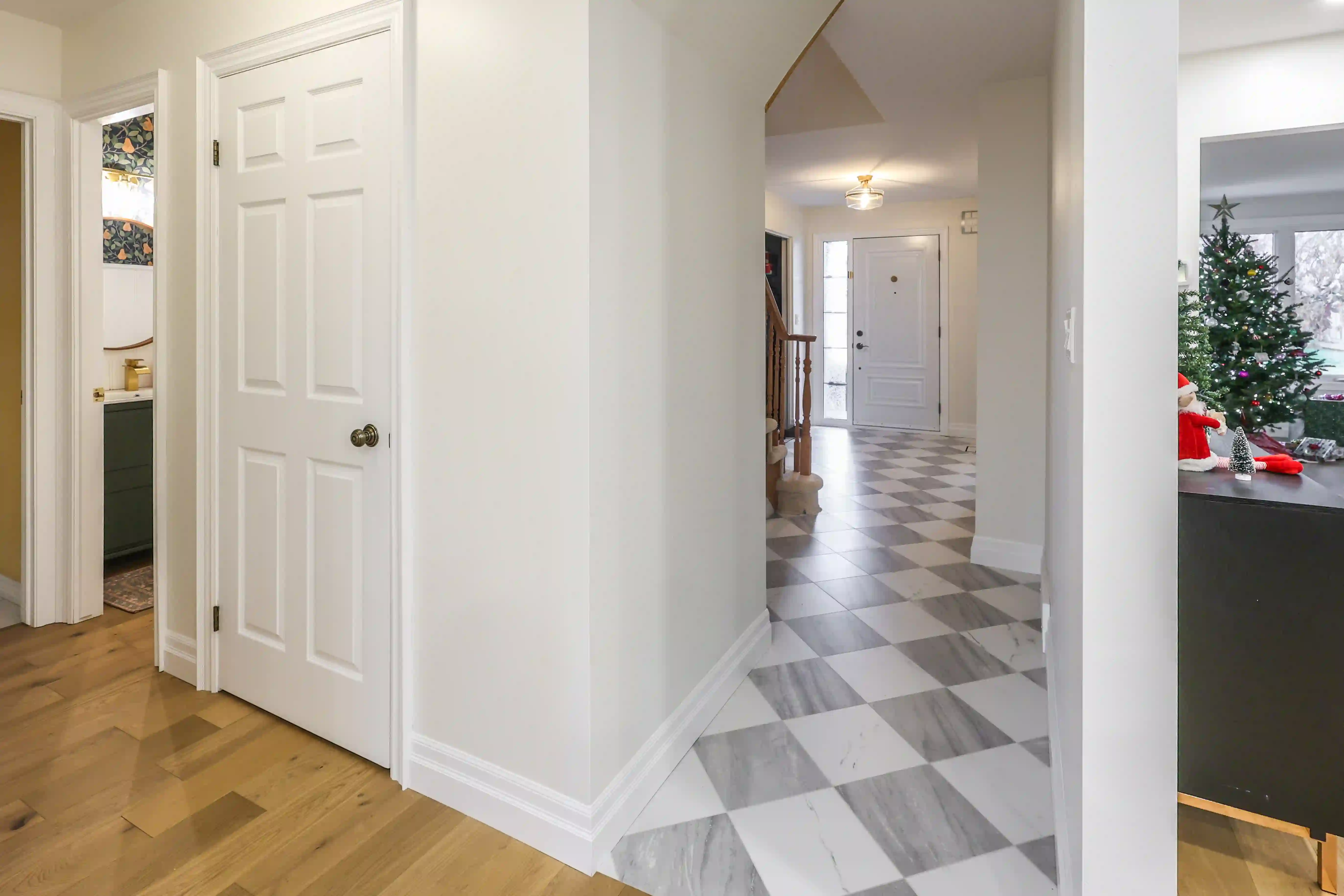 Entry hallway and kitchen doorway