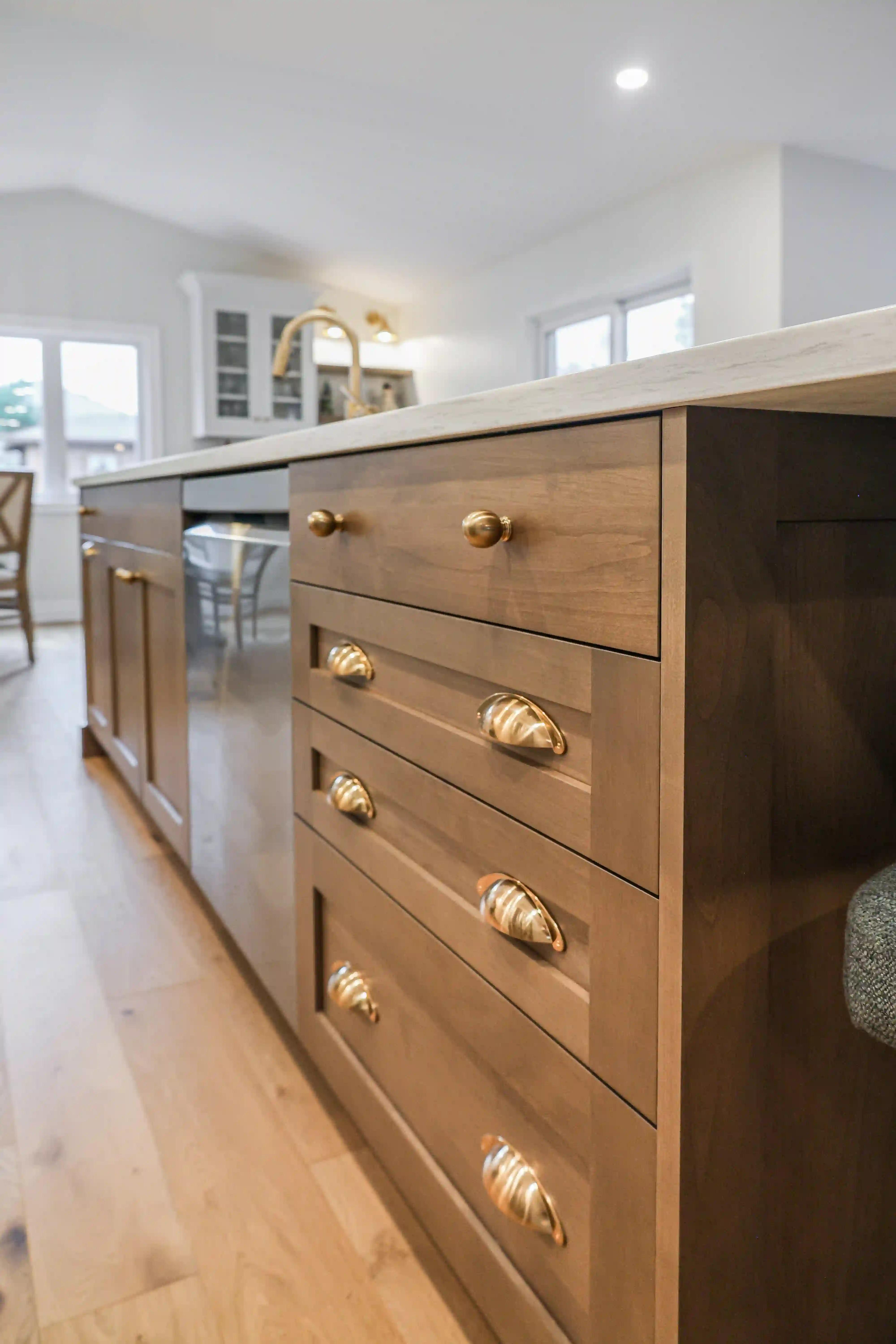 Kitchen island drawer detail