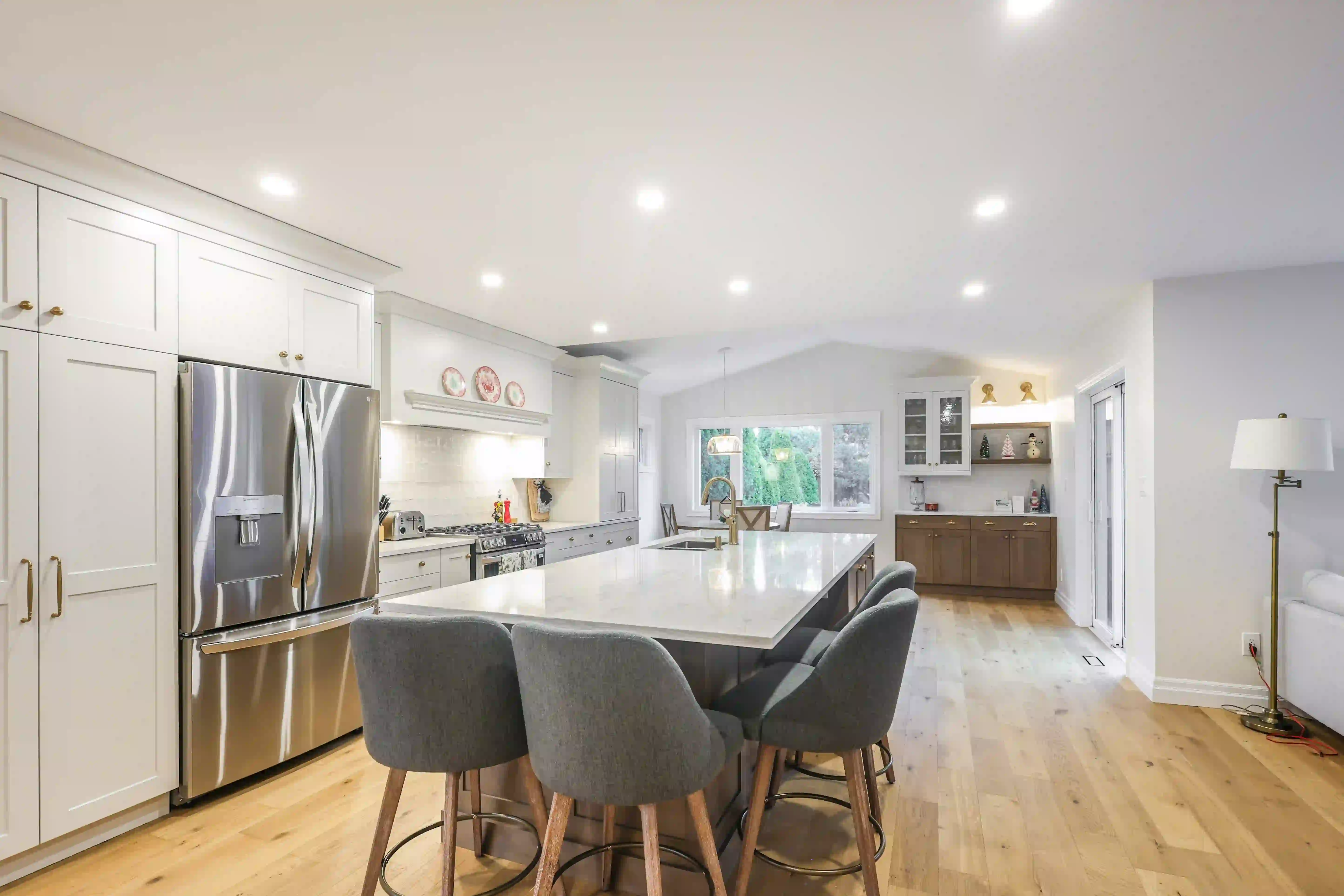 Breakfast nook and coffee bar