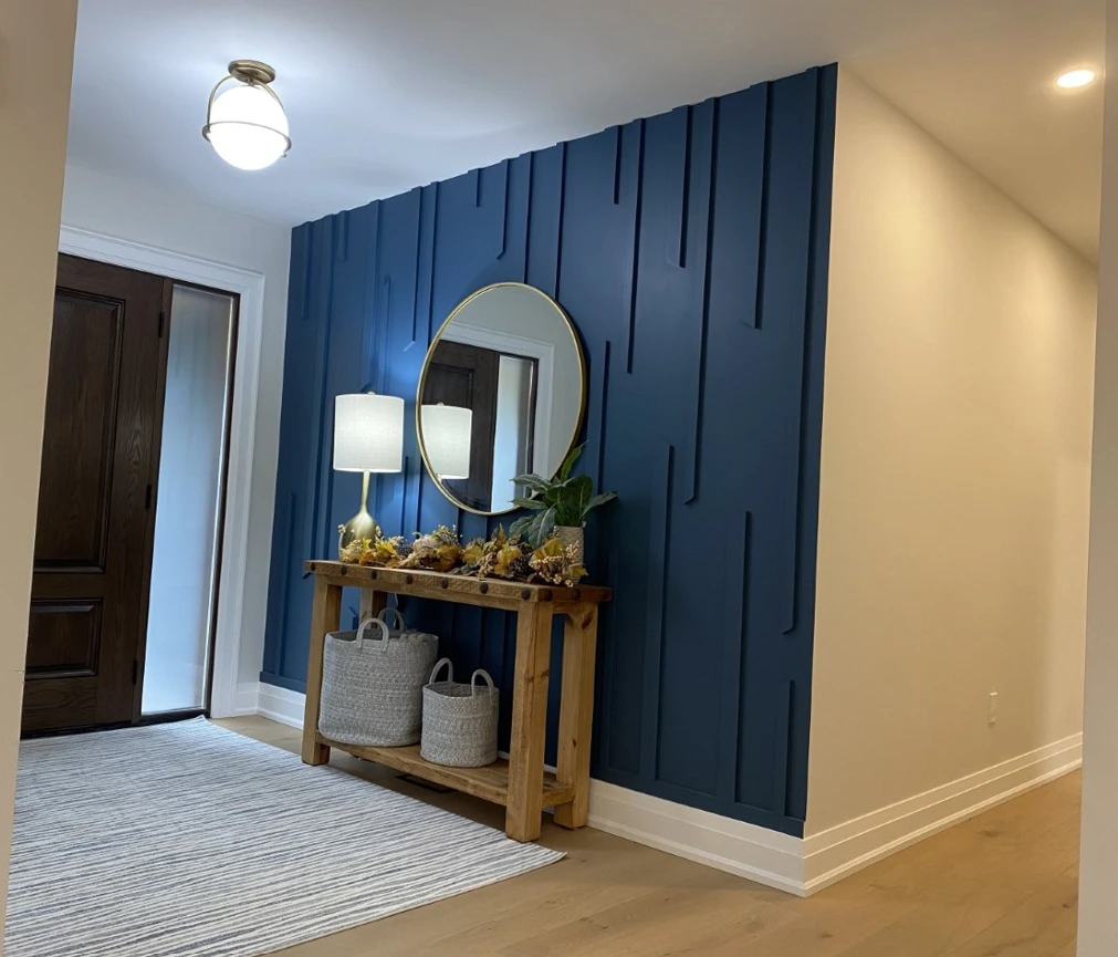 Entry feature wall and console