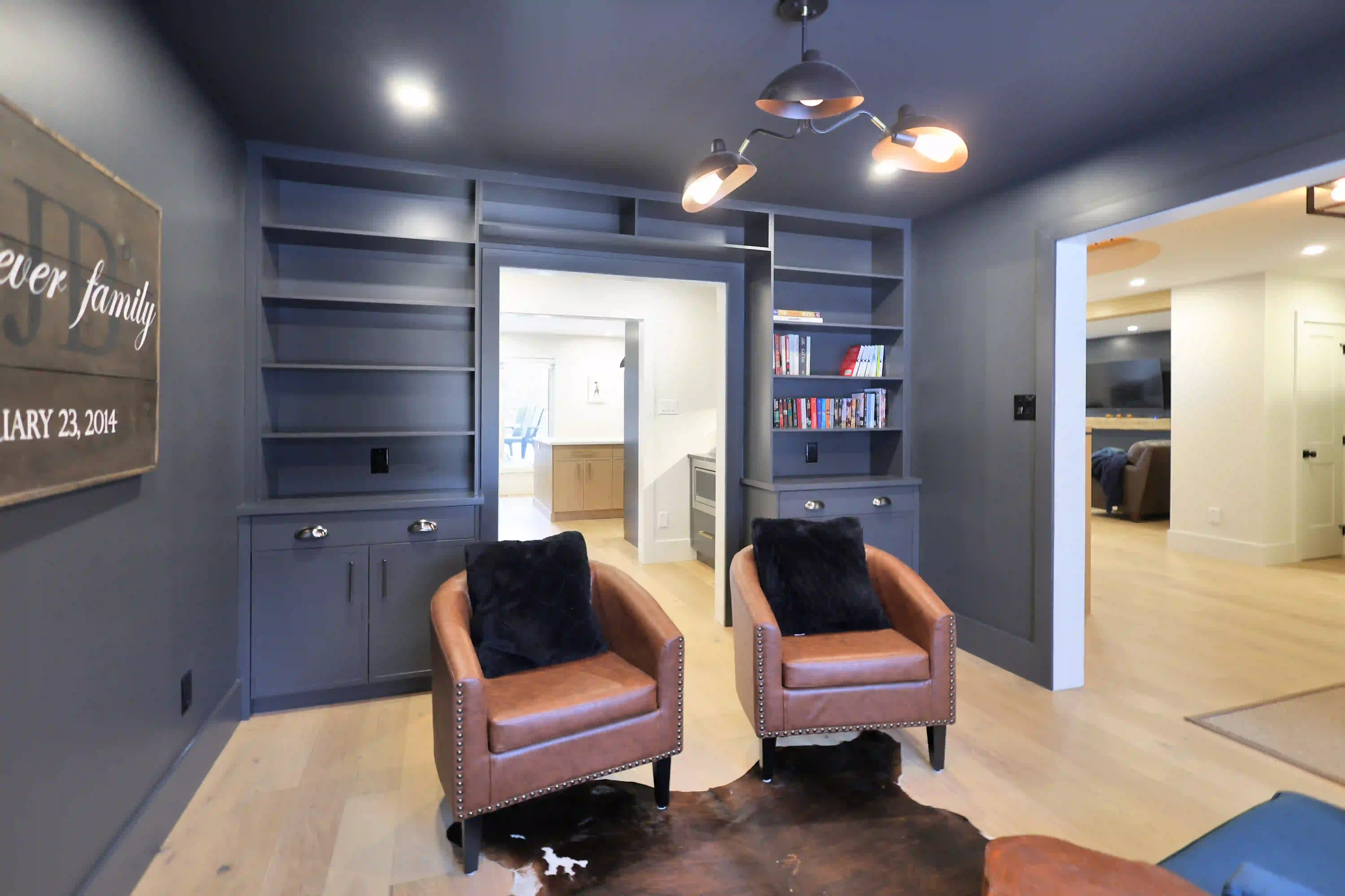 Sitting room built-in shelves