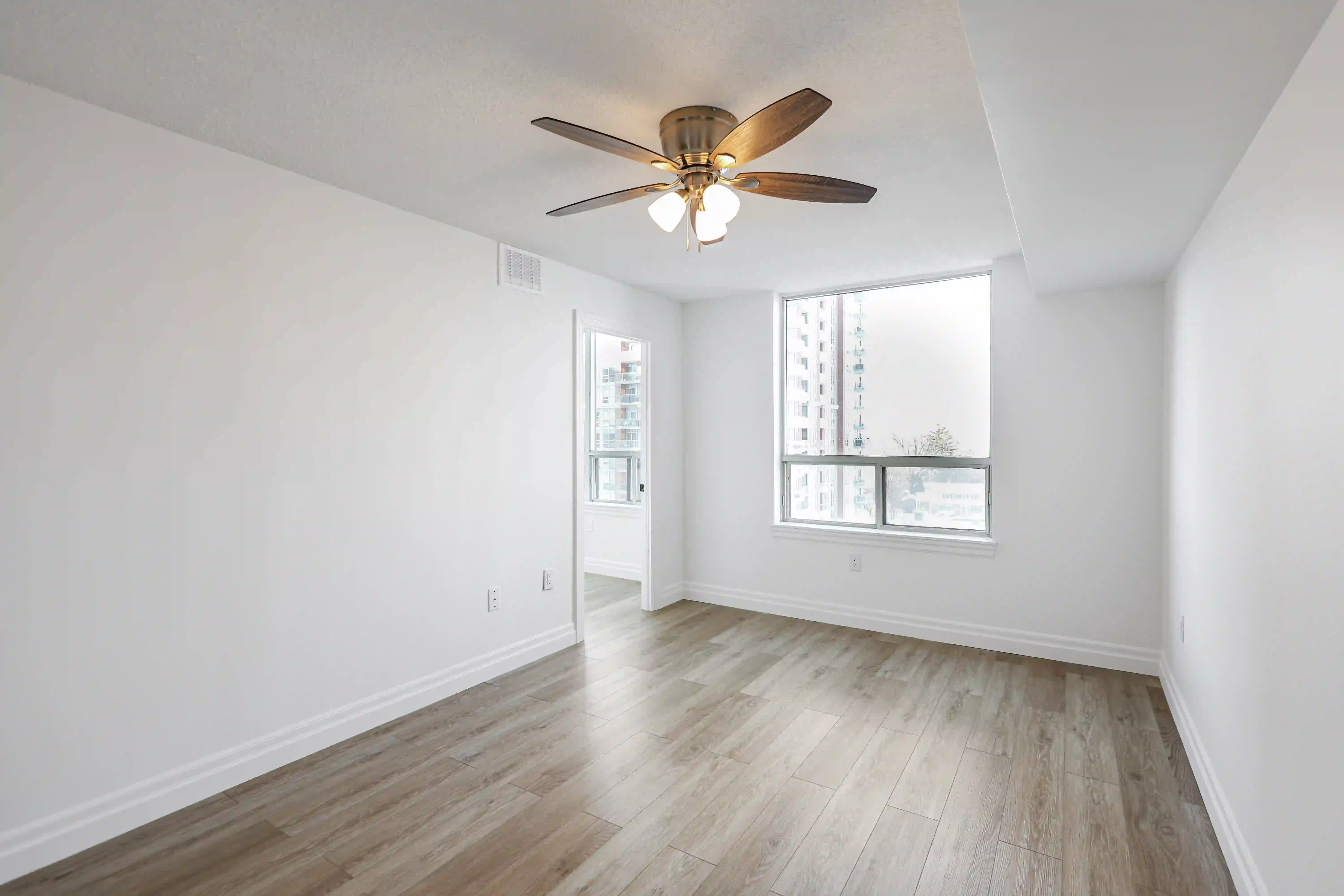 Bedroom with city view