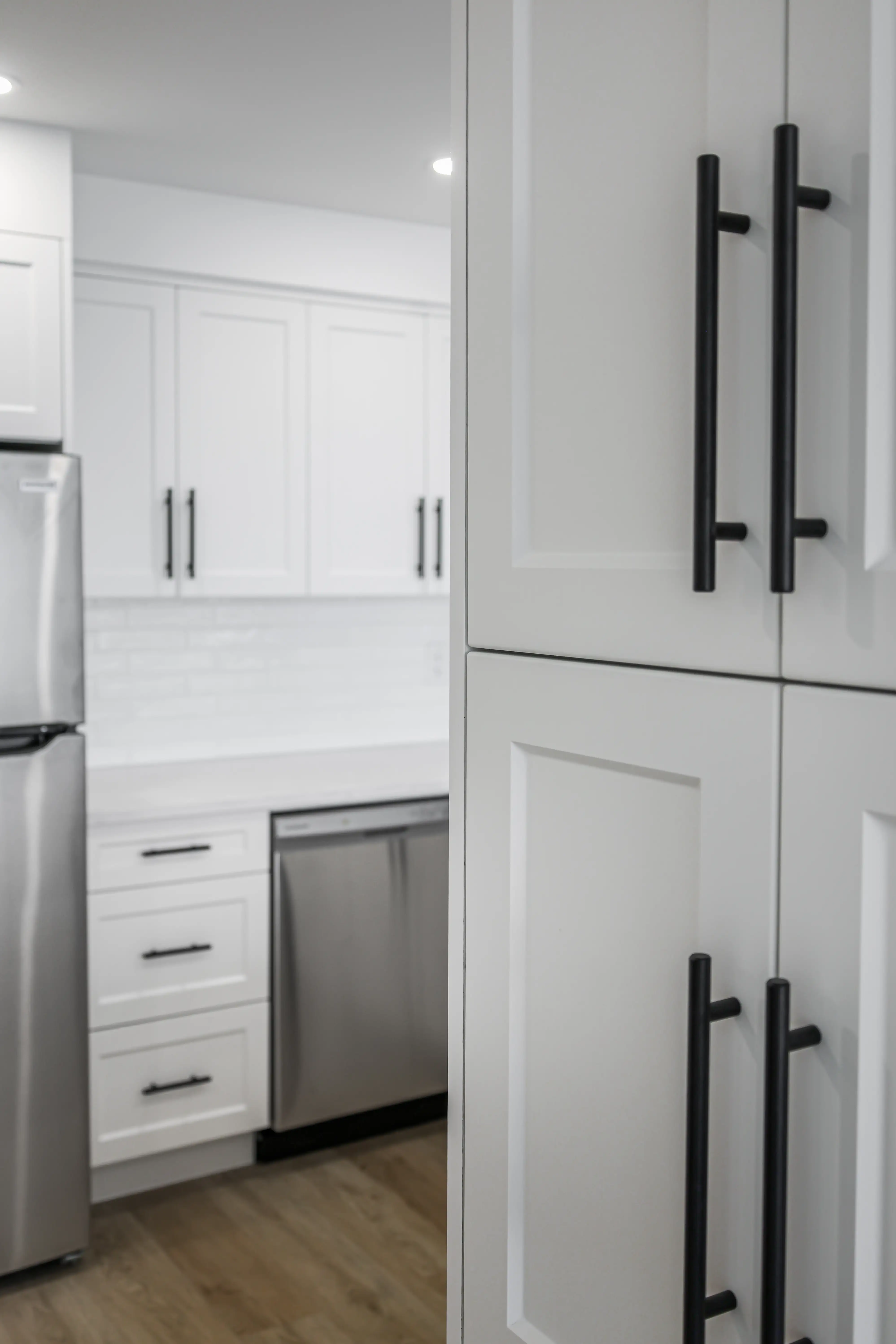 Pantry and refrigerator cabinetry