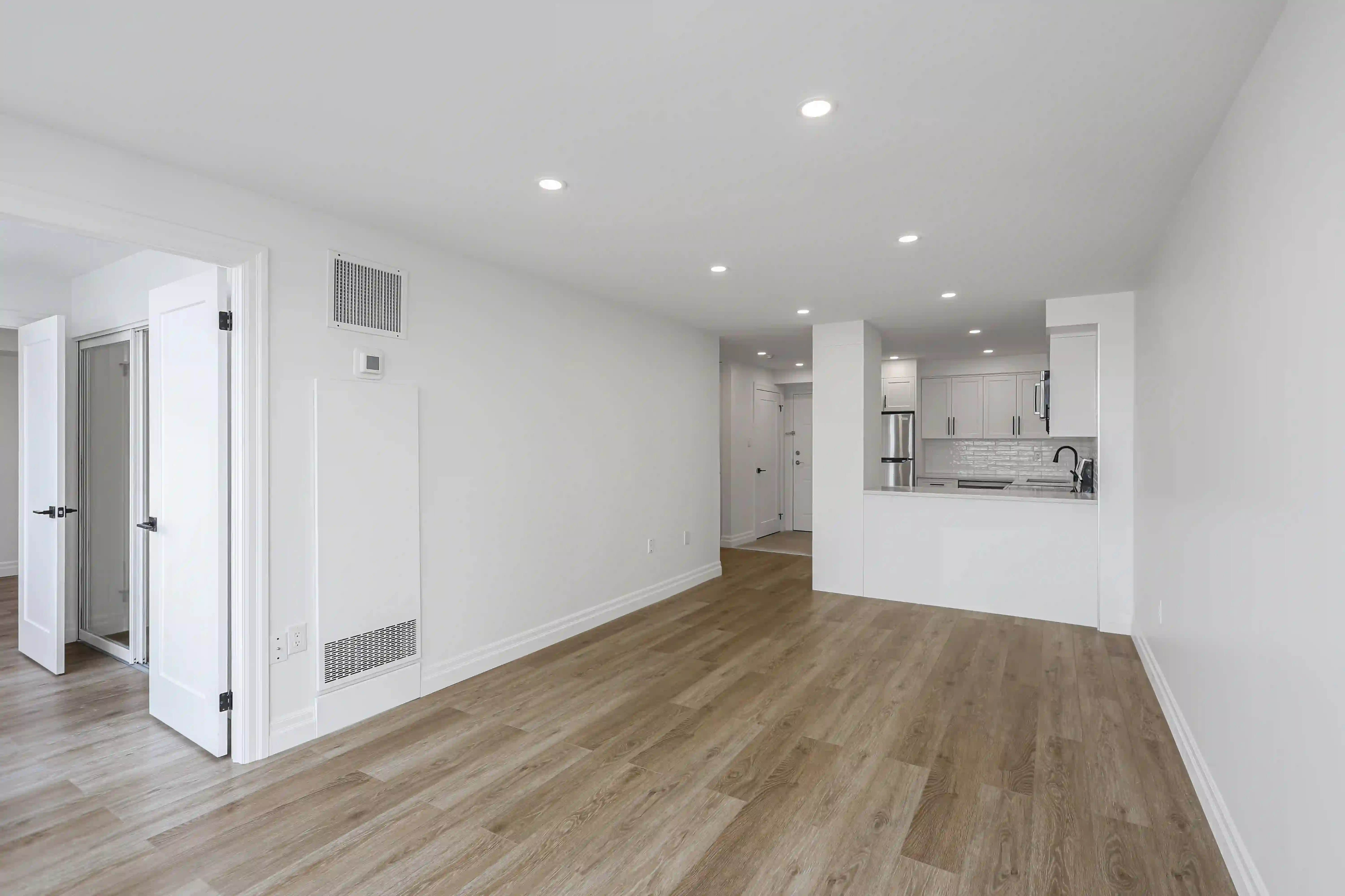 Open living area and kitchen connection