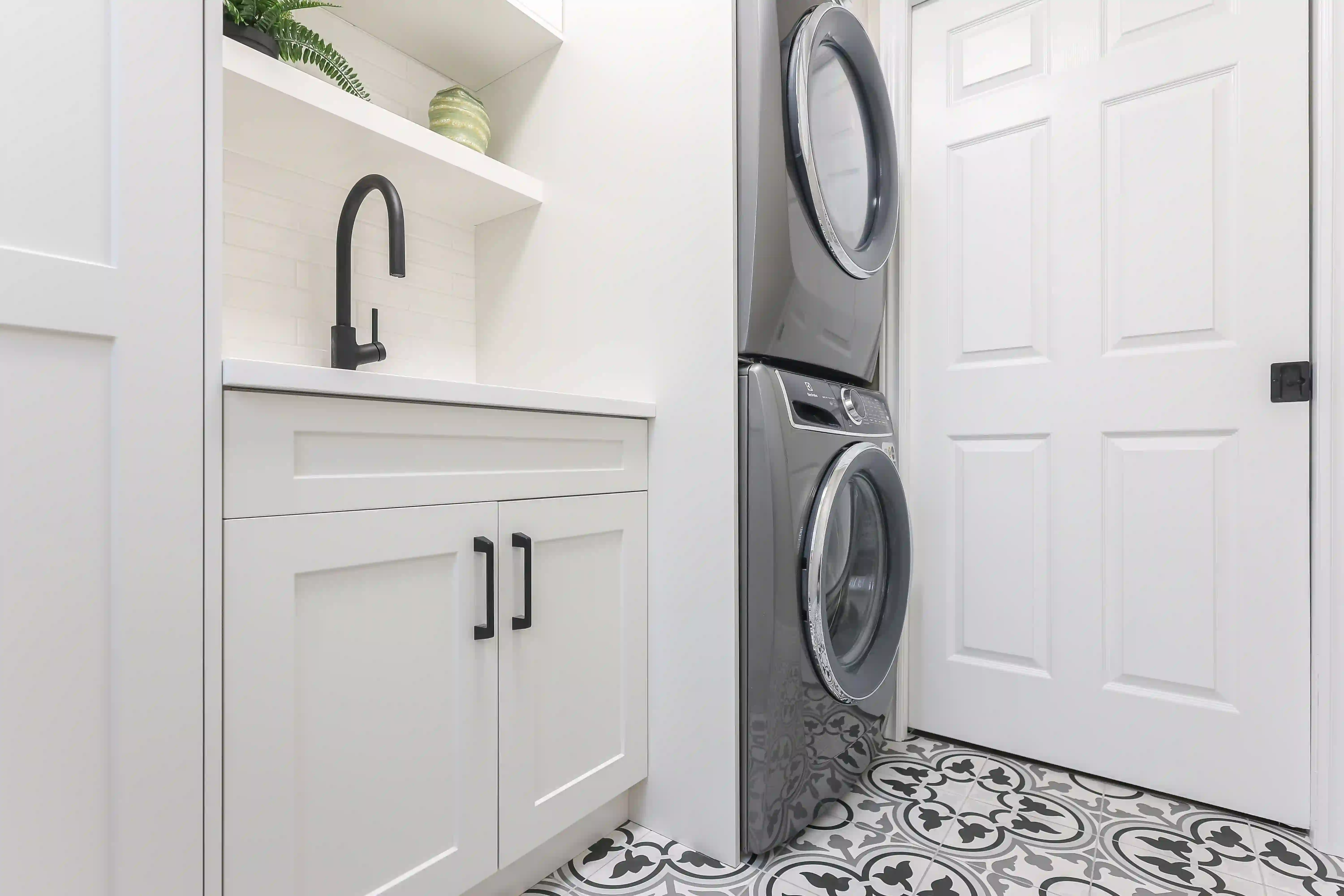 Laundry cabinetry and closet doors