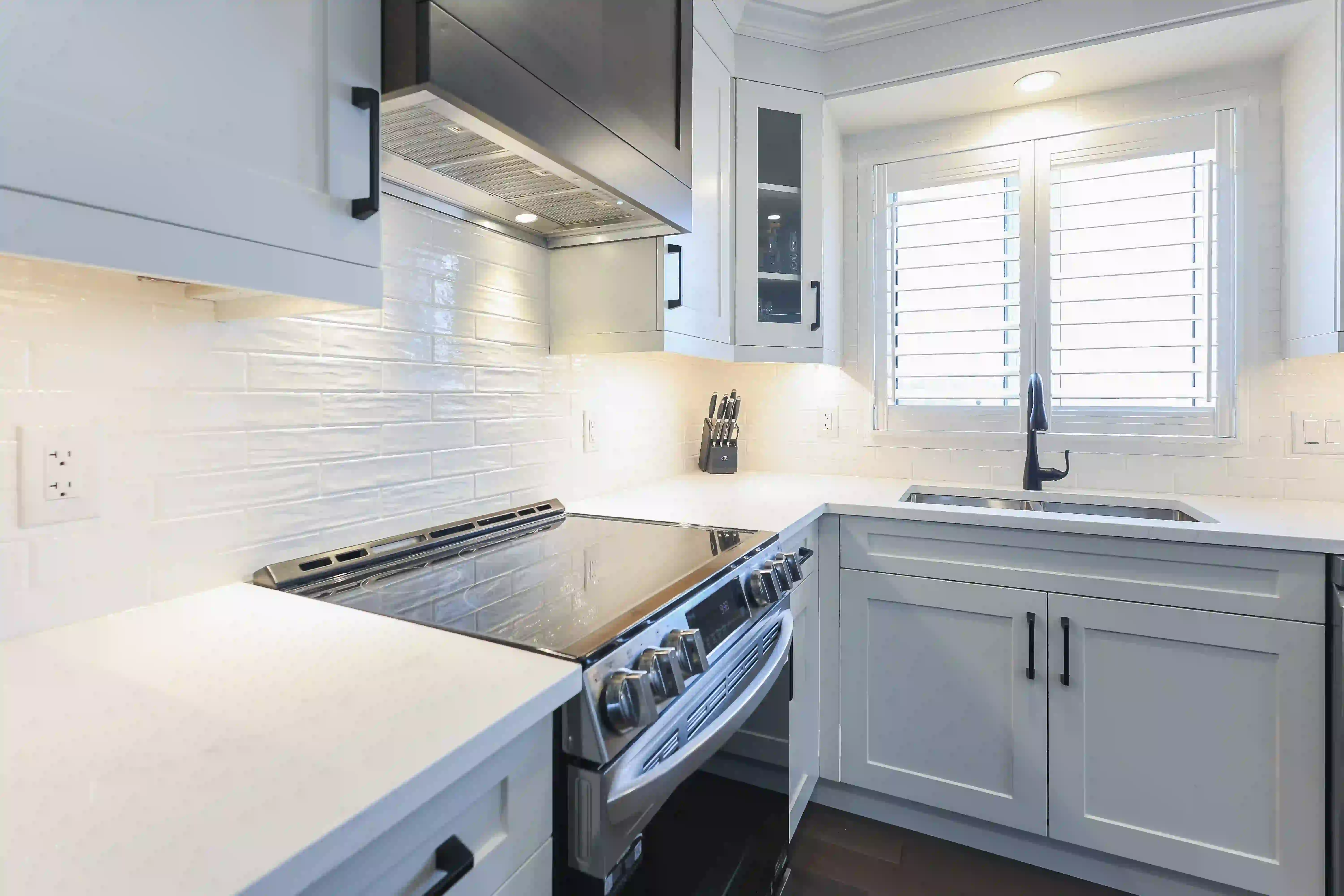 Kitchen range and sink detail