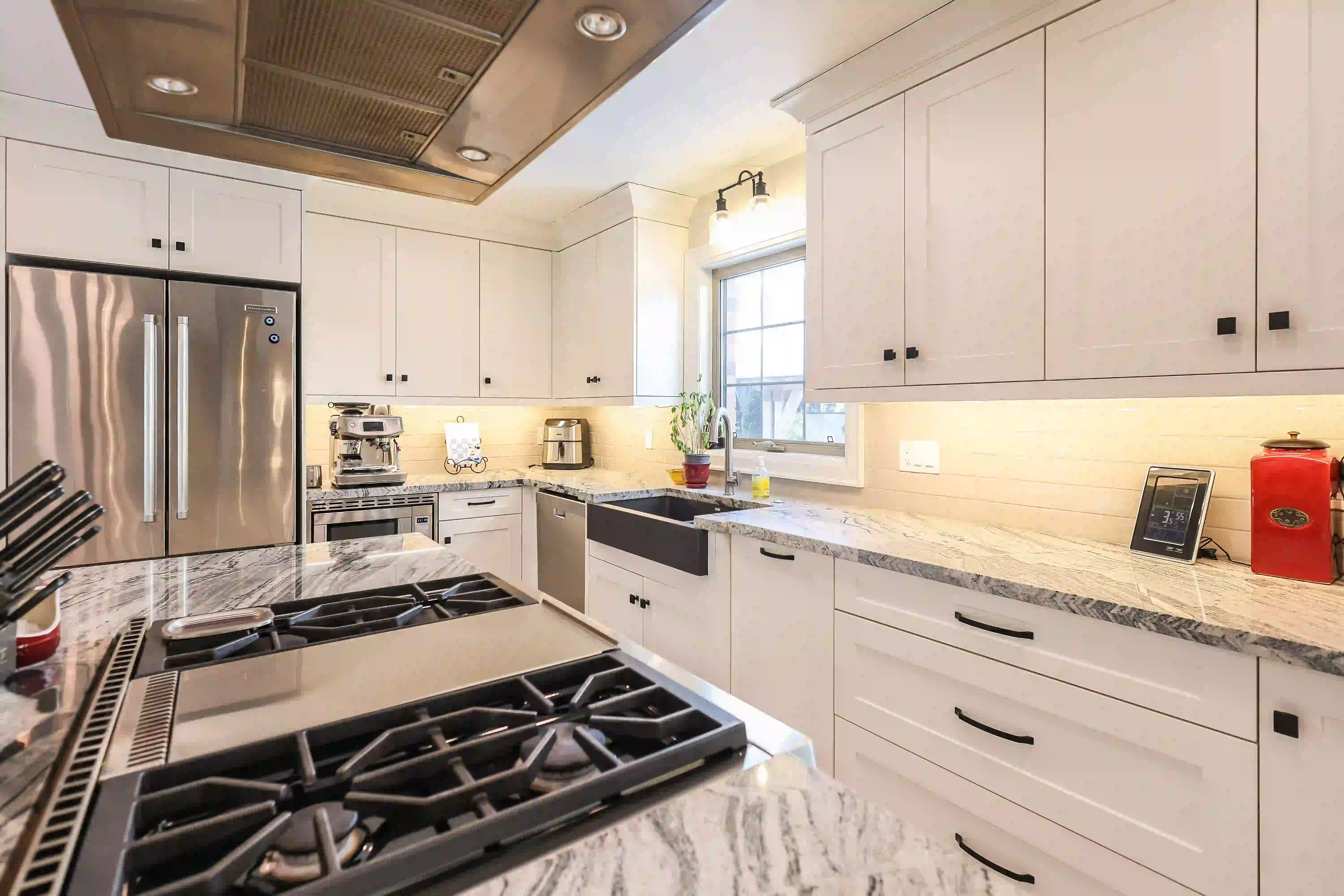 Kitchen range and counter detail