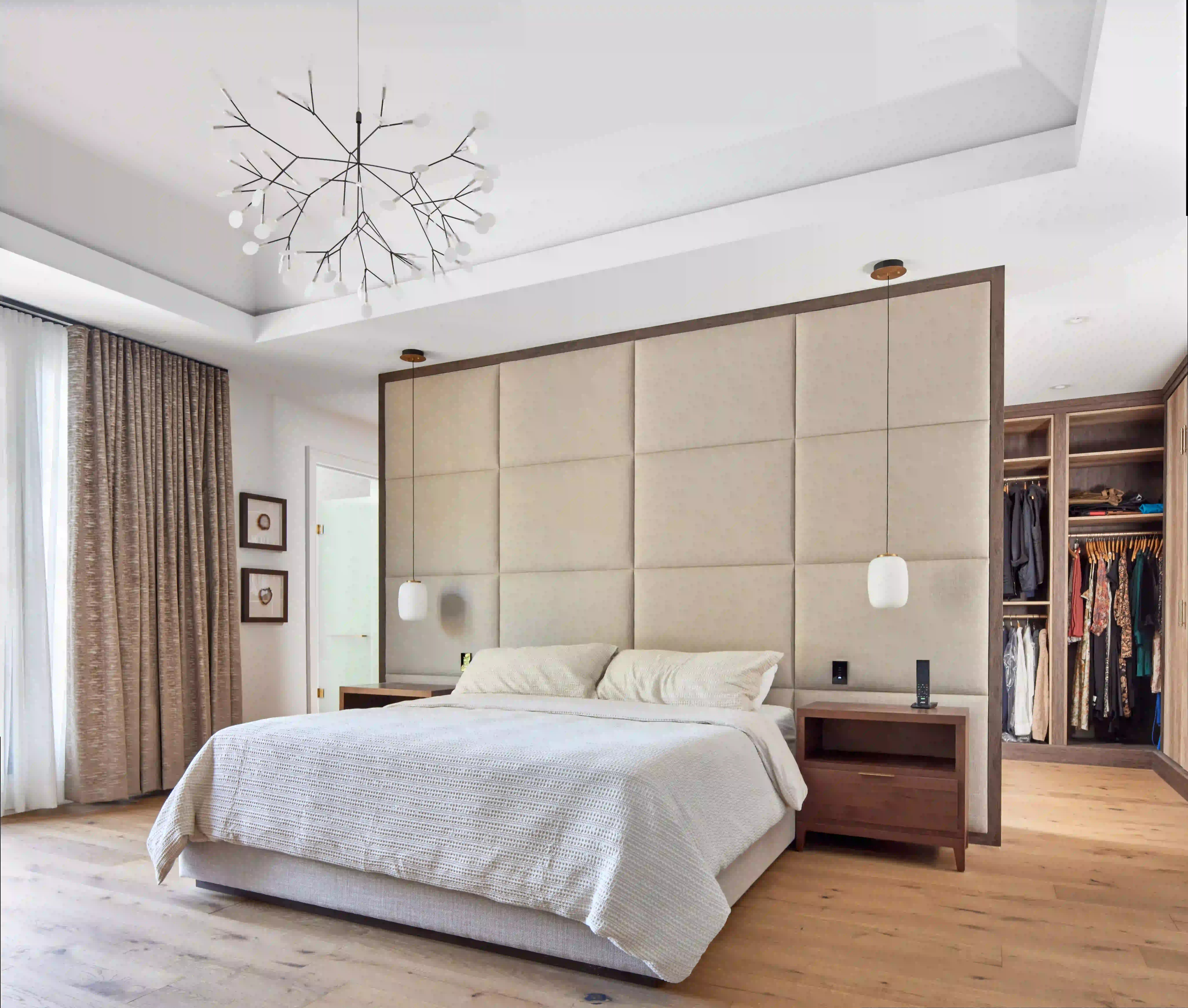 Primary bedroom in a custom home