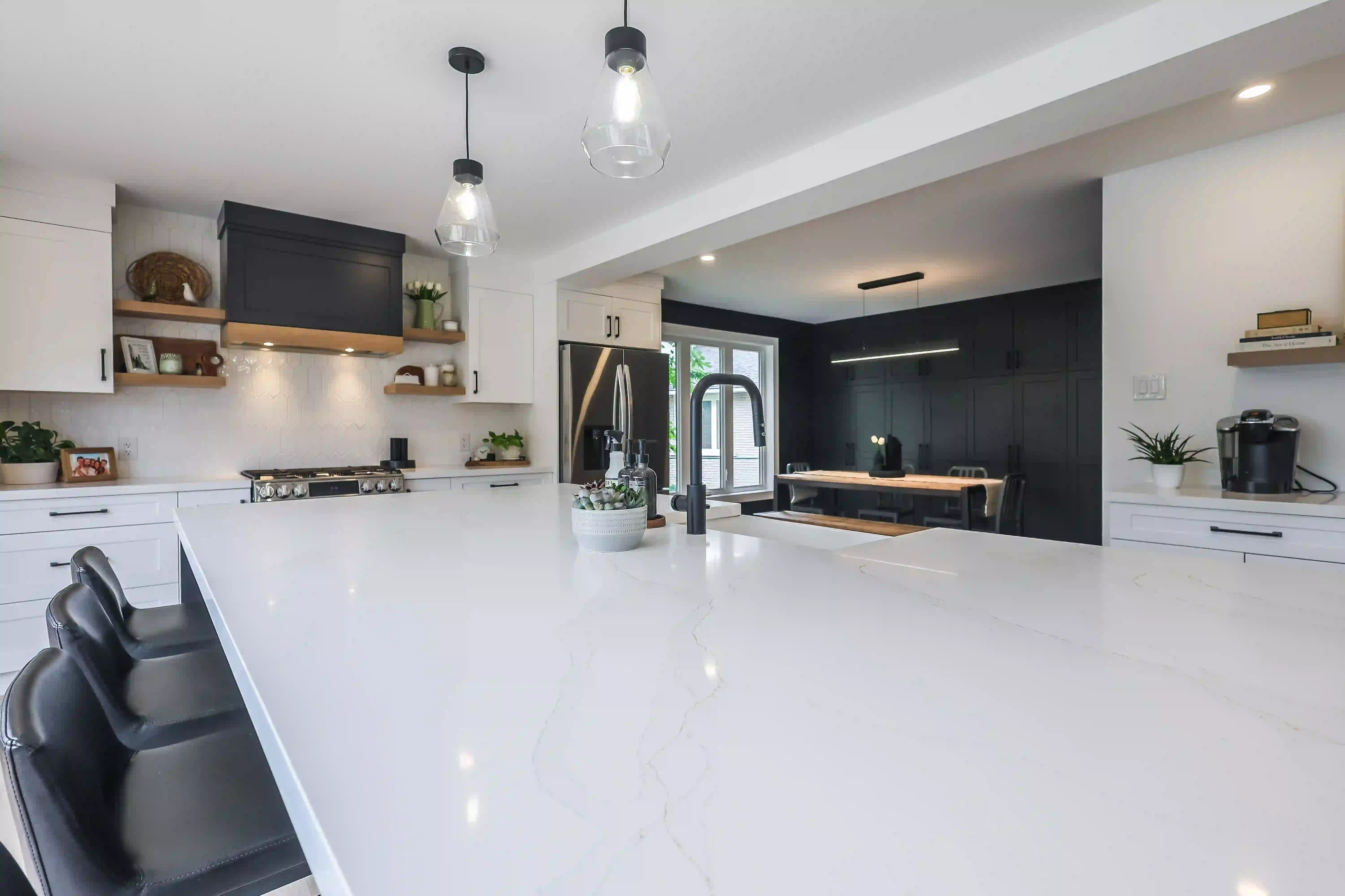 Kitchen countertop and cabinetry detail