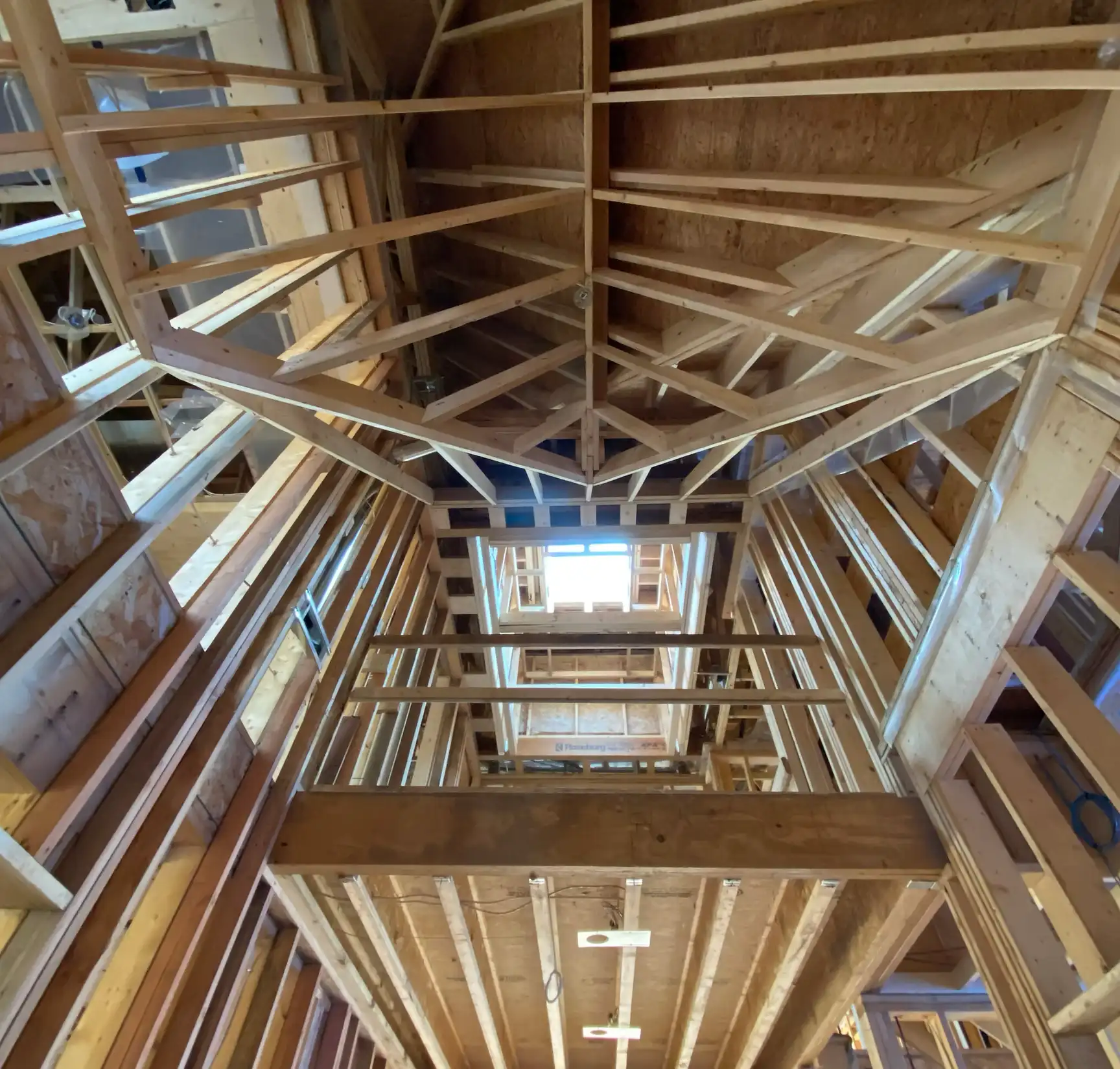 Construction progress and craftsmanship detail