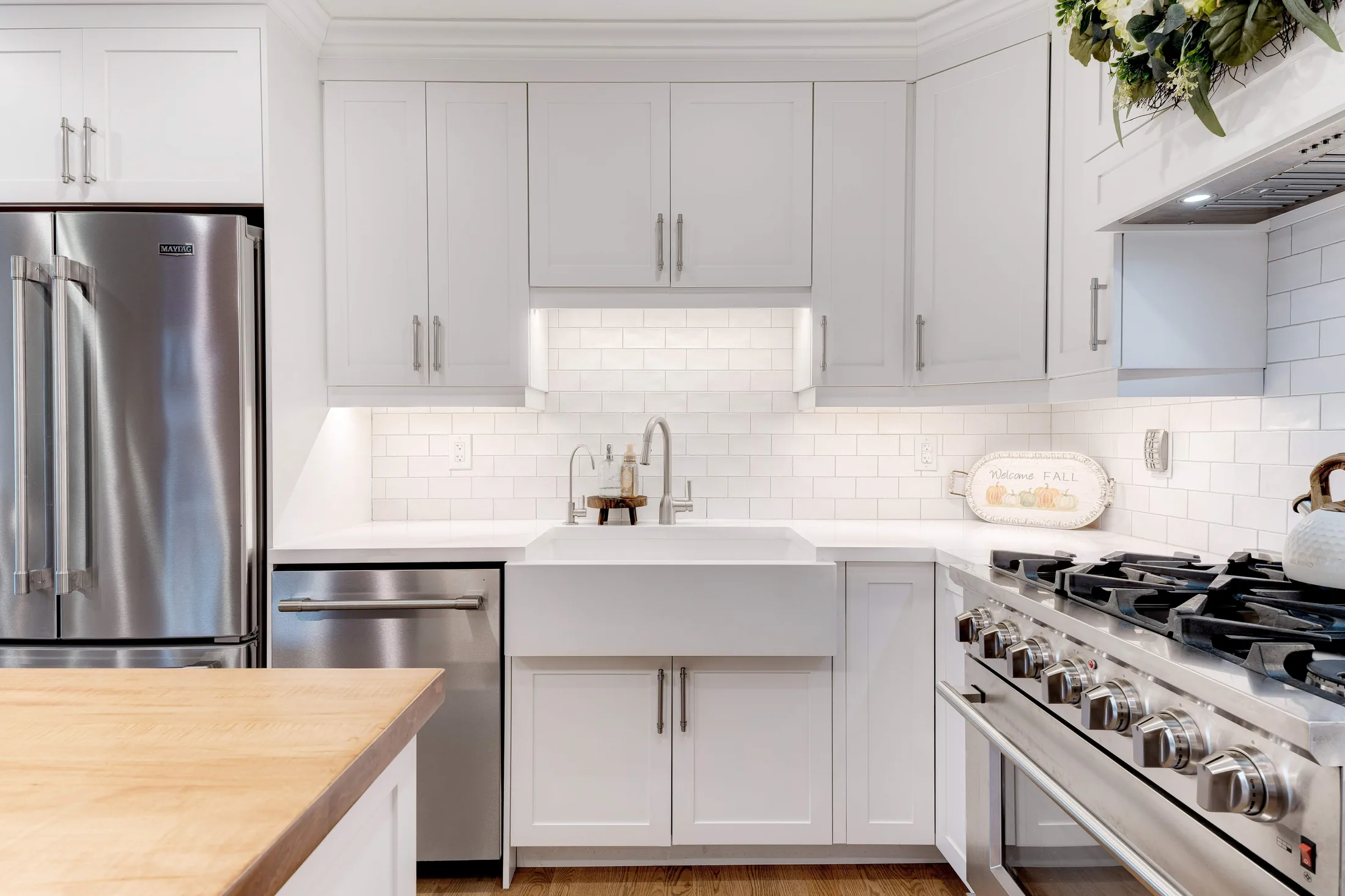 Kitchen range and sink