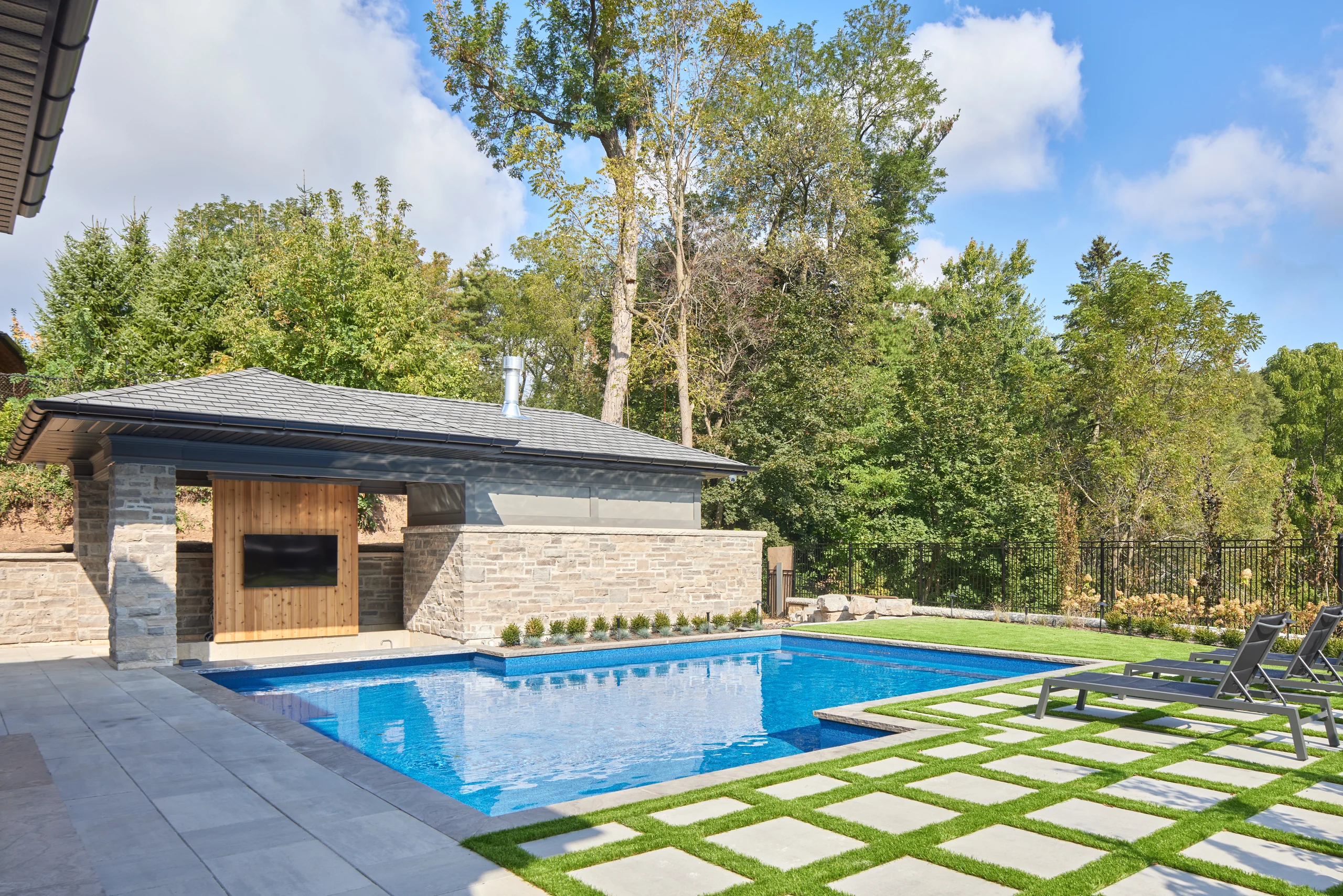 Pool patio and cabana