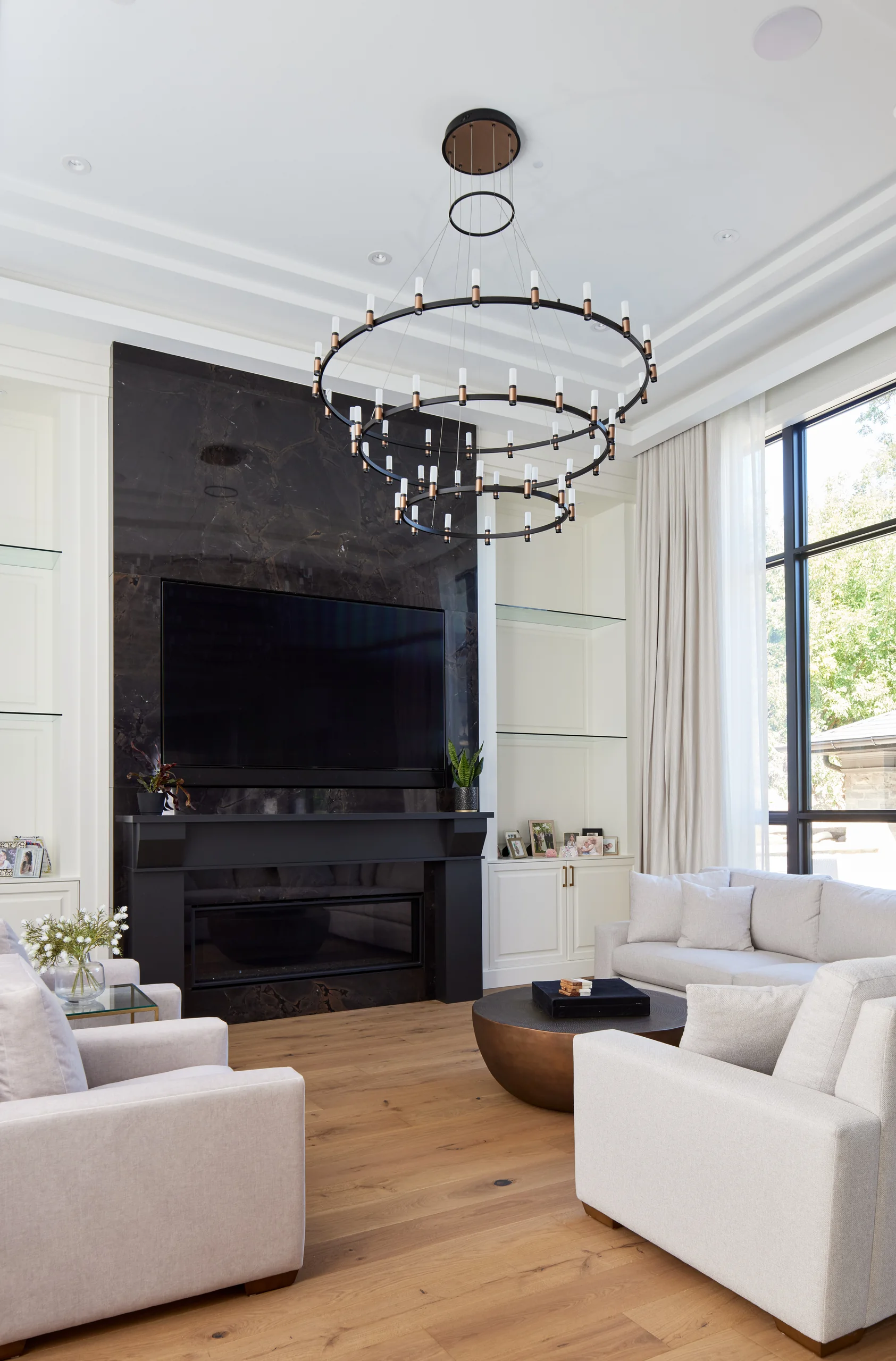 Living room fireplace