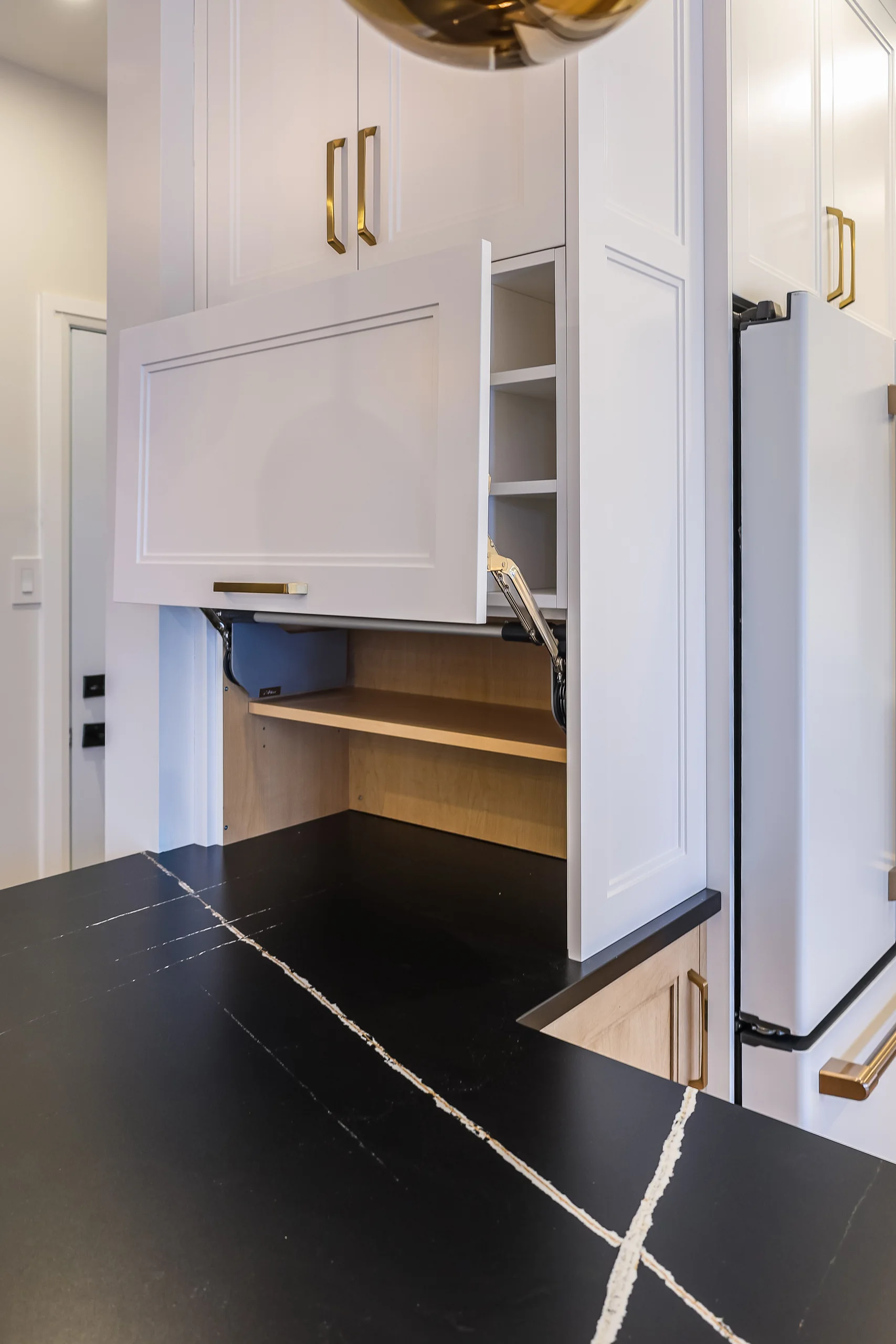 Kitchen coffee station and counter detail