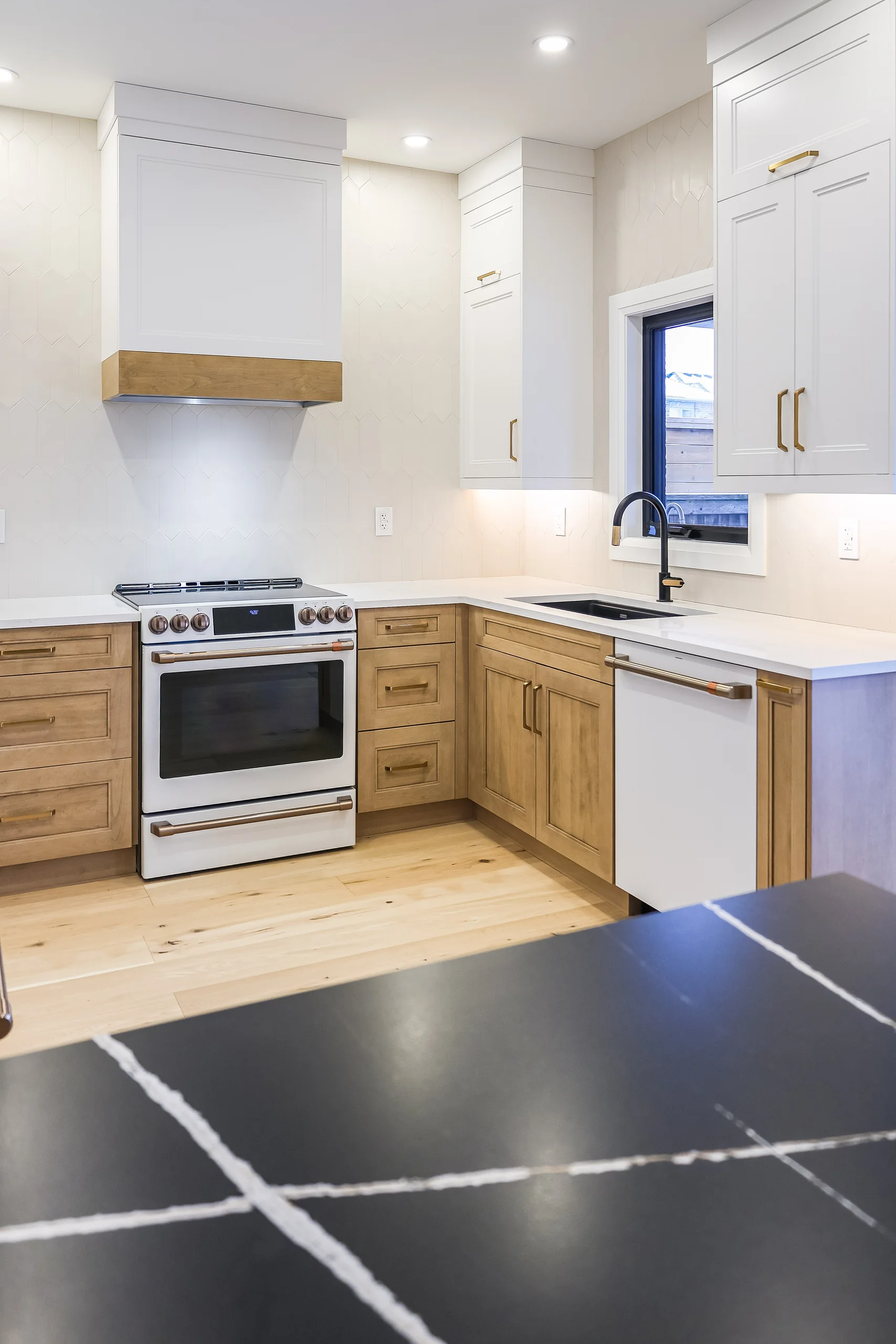 Kitchen counter and range detail