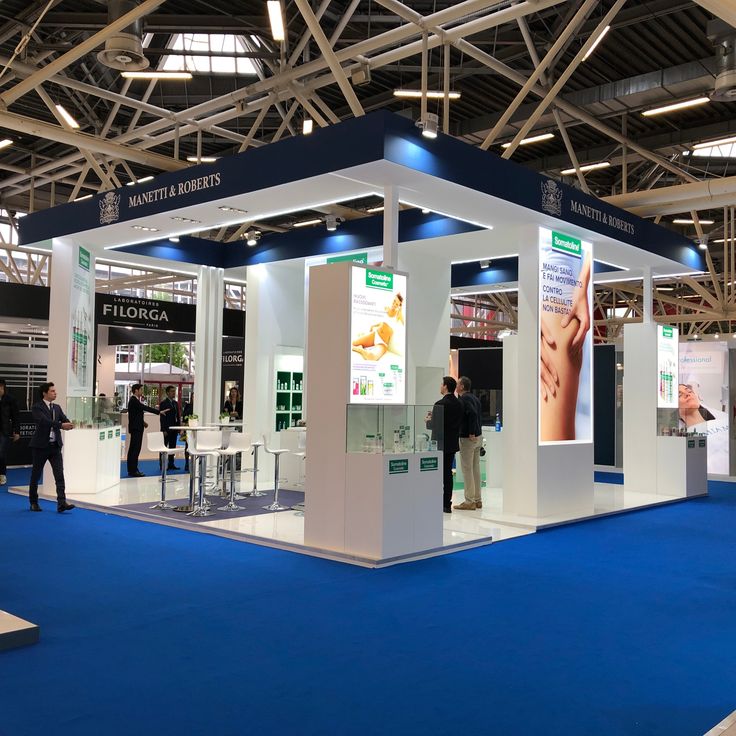 Stand espositivo per un'azienda del settore cosmetico e farmaceutico