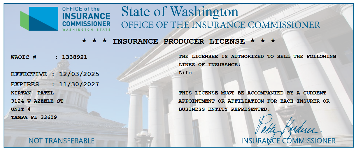 Washington License