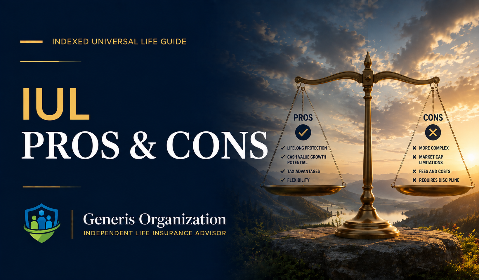 Illustration for the Pros and Cons of an IUL