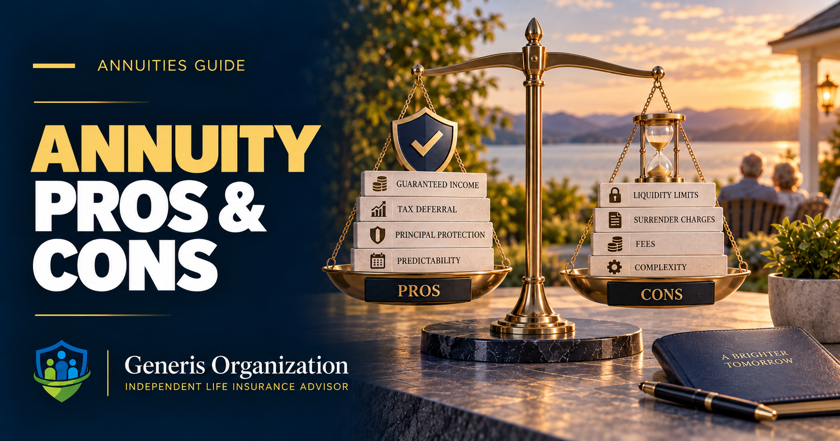 Annuity Pros and Cons educational guide from Generis Organization