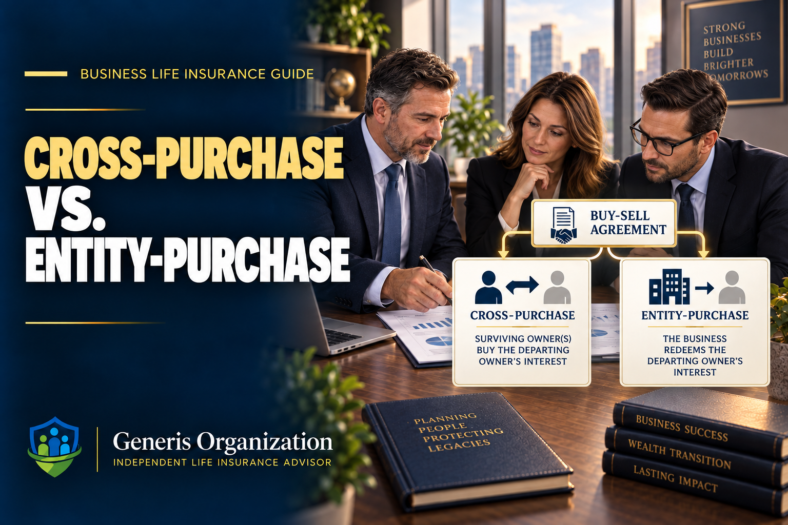 Cross-Purchase vs. Entity-Purchase Buy-Sell Agreements guide from Generis Organization