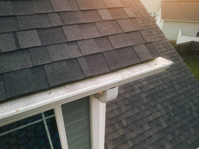 House exterior with gutters