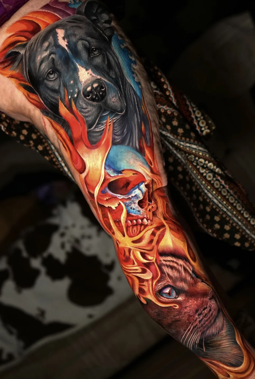 Max Demian Full Sleeve Tattoo NYC