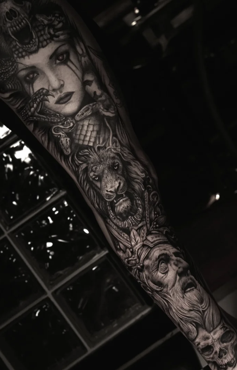 Max Demian Full Sleeve Tattoo NYC