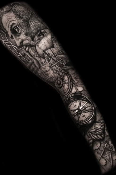 Max Demian Full Sleeve Tattoo NYC