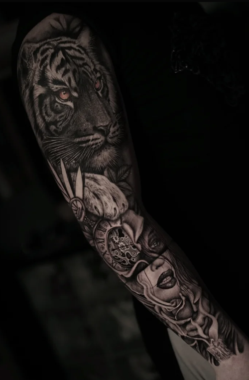 Max Demian Full Sleeve Tattoo NYC