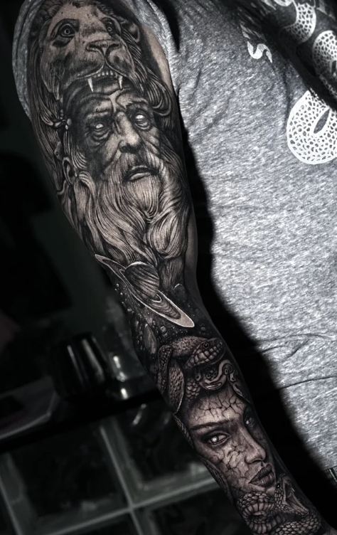 Max Demian Full Sleeve Tattoo NYC