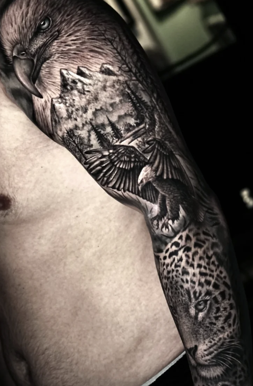 Max Demian Full Sleeve Tattoo NYC