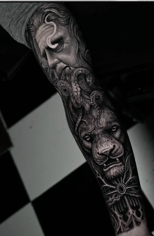 Max Demian Full Sleeve Tattoo NYC