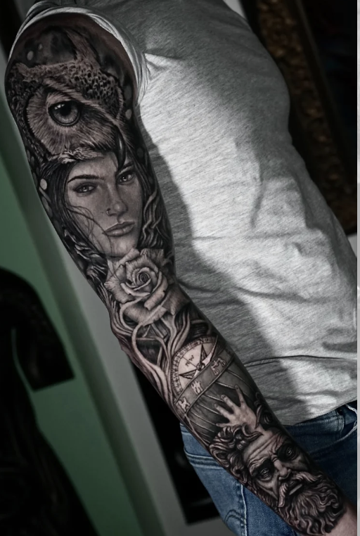 Max Demian Full Sleeve Tattoo NYC