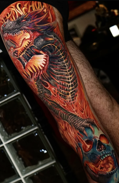 Max Demian Full Sleeve Tattoo NYC