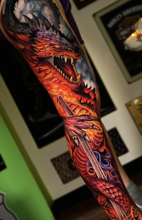 Max Demian Full Sleeve Tattoo NYC