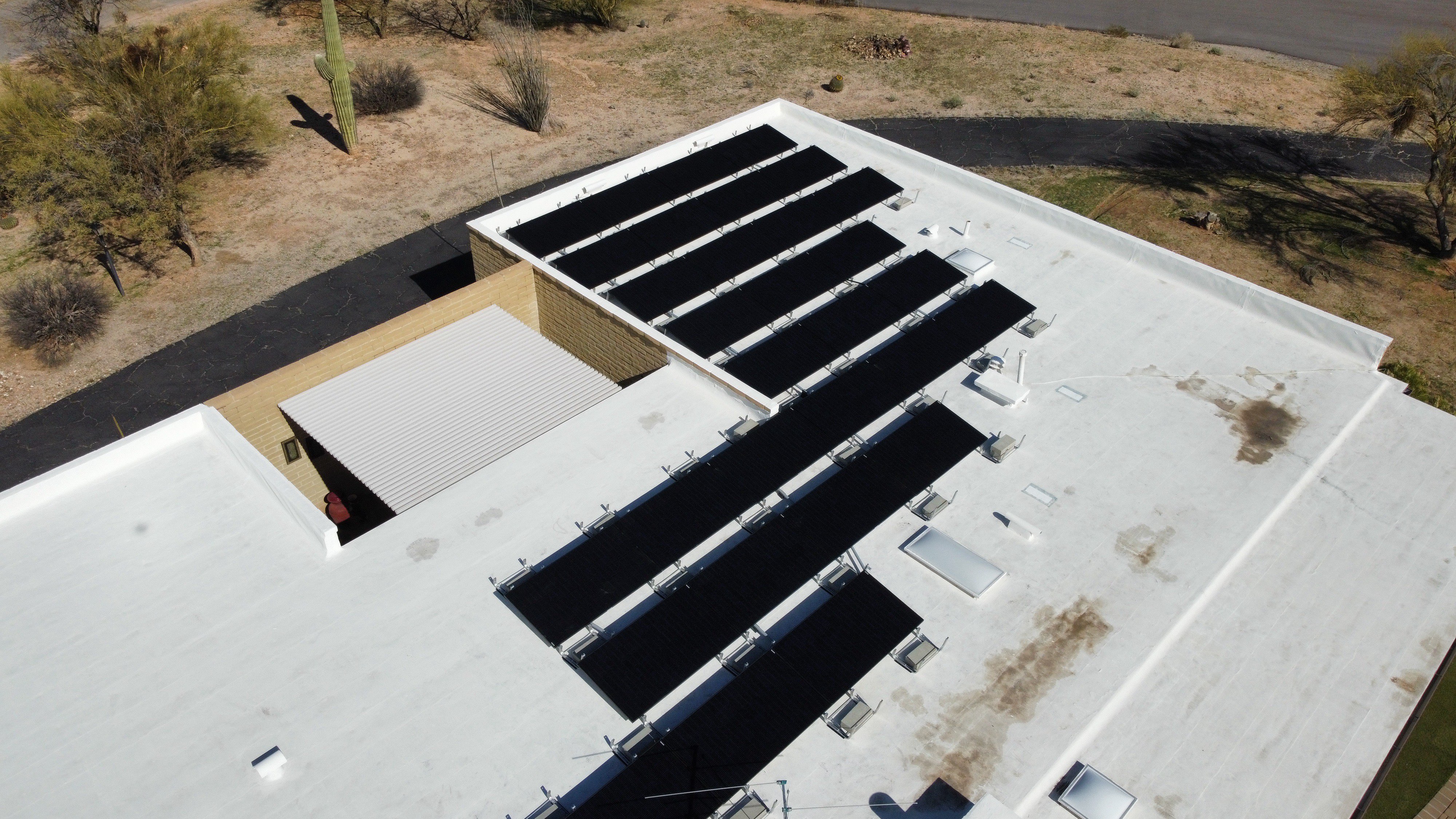 Rooftop solar panel installation in Arizona
