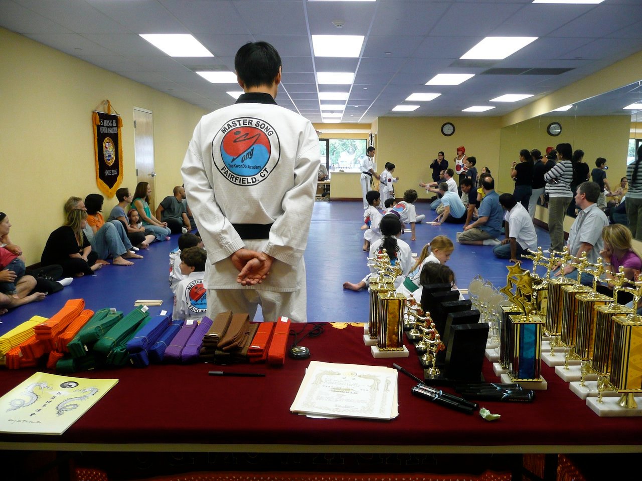 Song Tae Kwon Do Academy students and instructors in the dojang