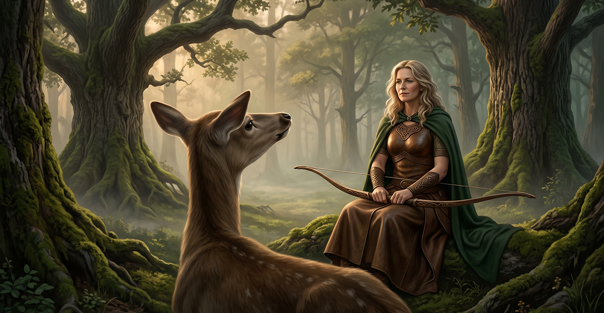 the deer in the clearing