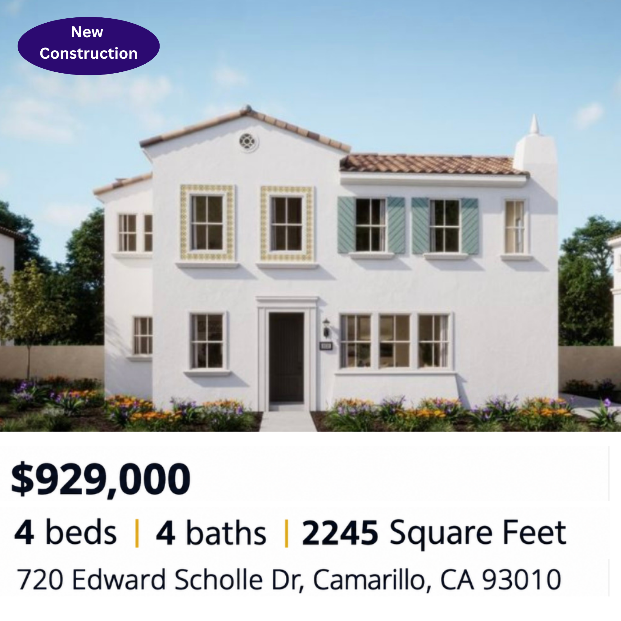 New construction listing, 720 Edward Scholle Dr, Camarillo, CA