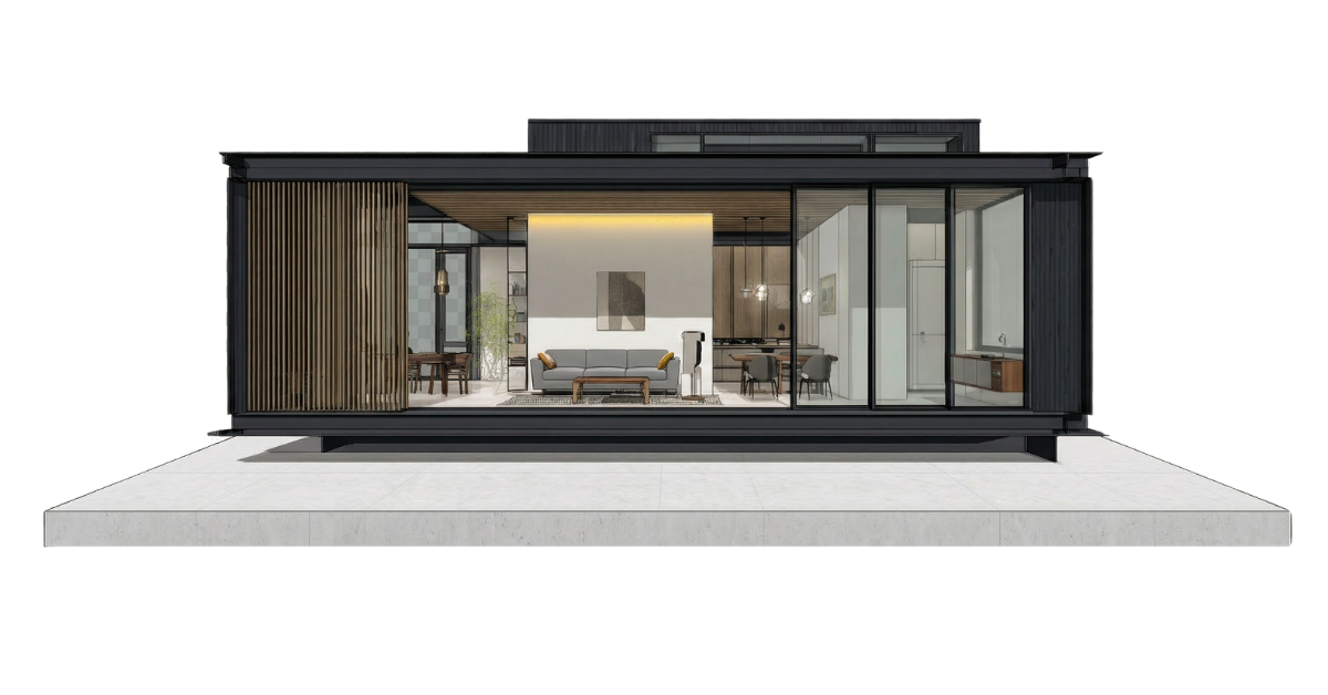 Luxury modern ADU rendering