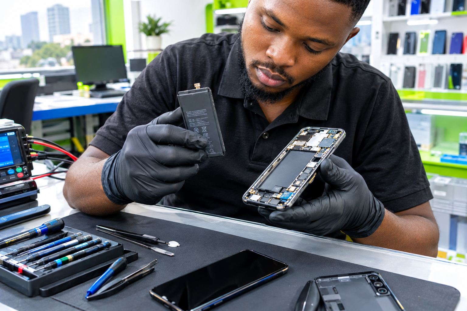 Samsung battery replacement and diagnostic service in Lagos