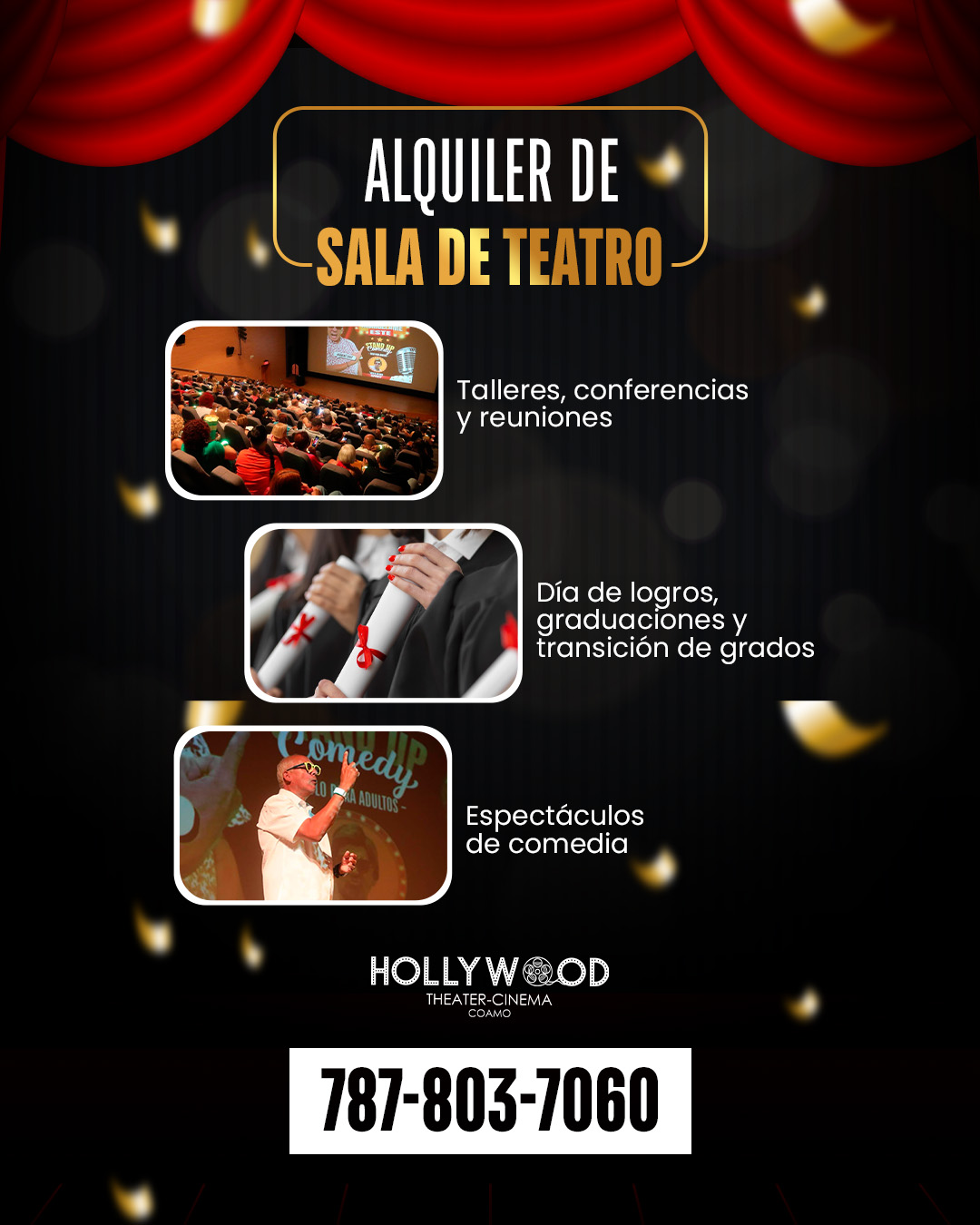 Alquiler de Sala de Teatro Hollywood para eventos privados