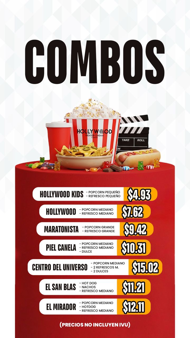 Menú Digital de Combos y Precios del Concesionario