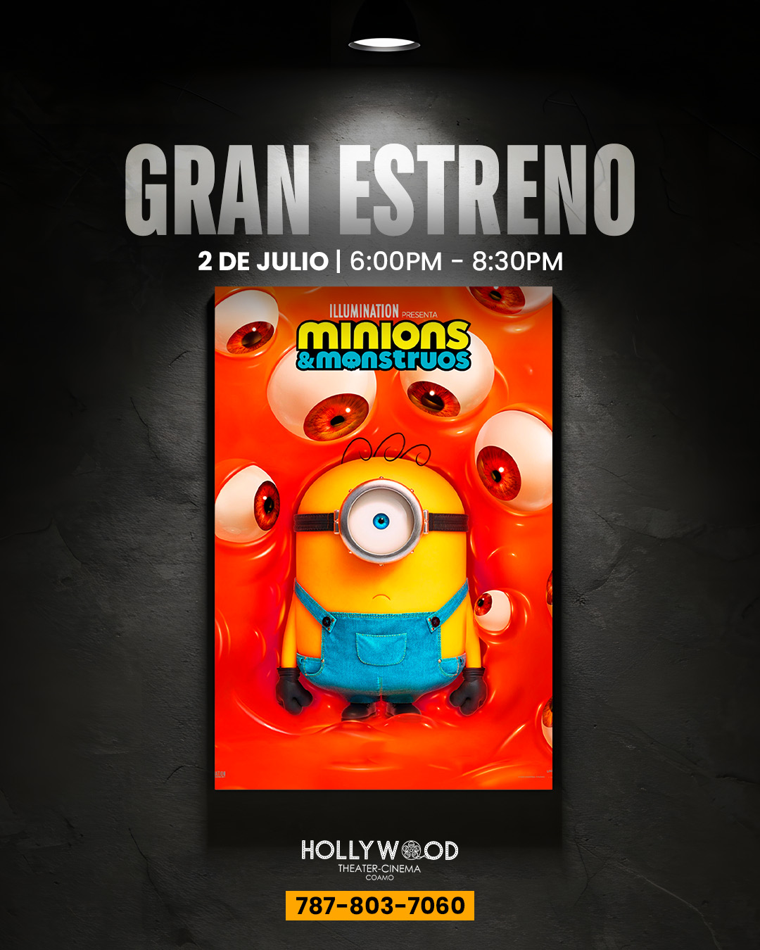 Minions & Monstruos — En cartelera en Teatro Hollywood Coamo. Los Minions conquistan el Hollywood de los años 20 en la nueva locura de Illumination y Universal