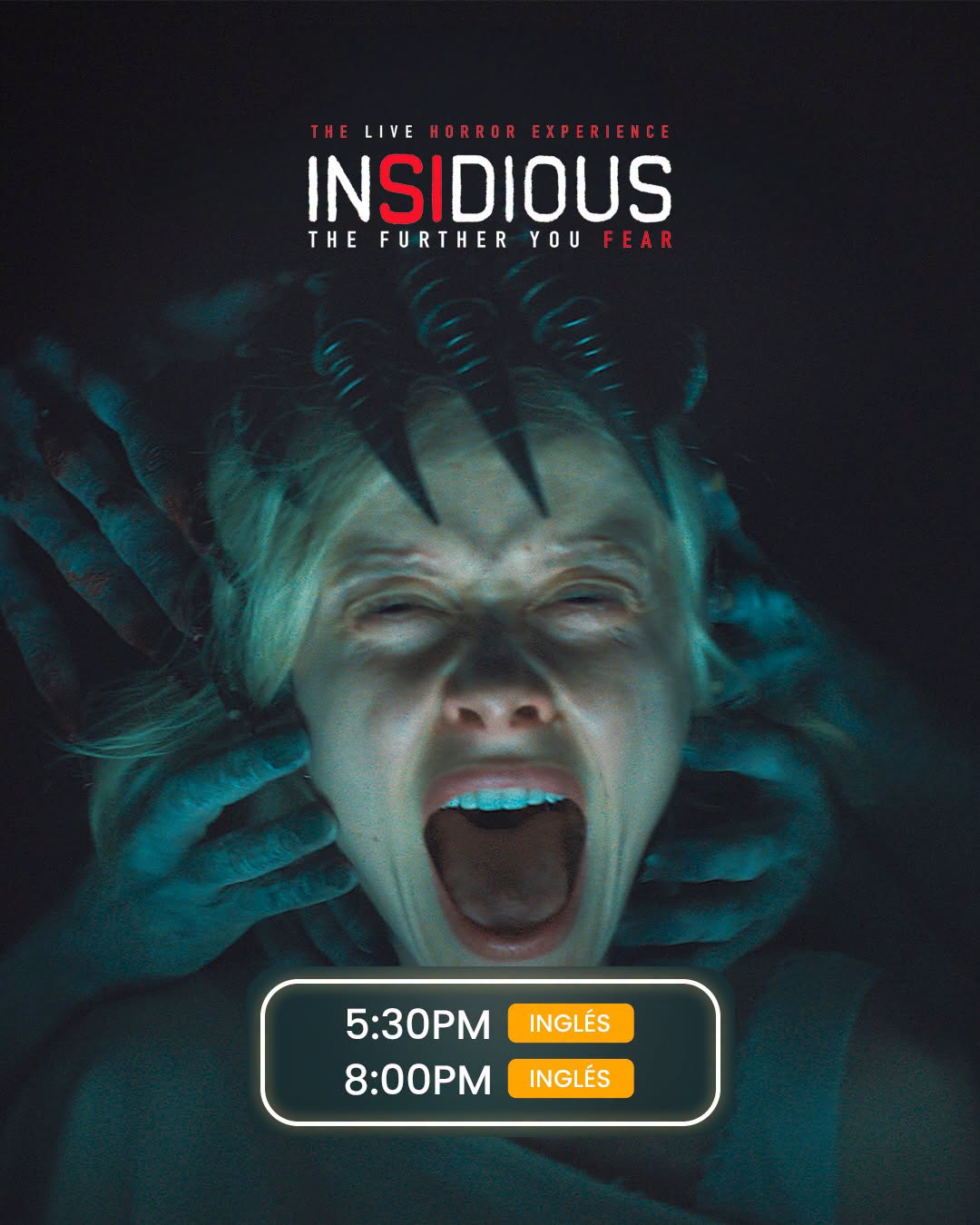 Insidious: Out of the Further en cartelera en Teatro Hollywood Coamo. Tandas de 5:30 PM y 8:00 PM en inglés, de jueves a domingo