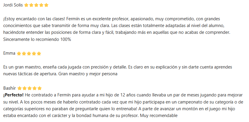 Testimonio de alumno